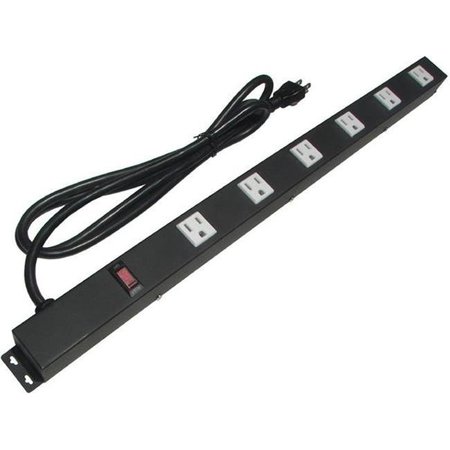 DYNAMICFUNCTION 24 in. 6 Outlet Metal Power Strip DY892211